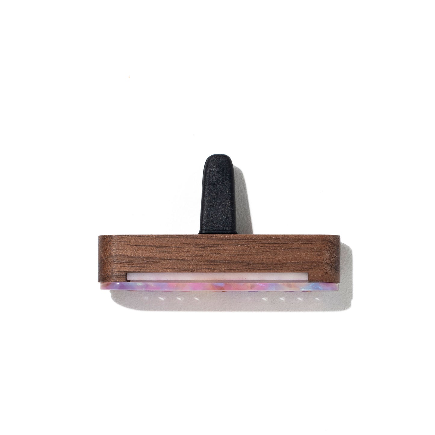 Scentopia Pearl walnut wood car fragrance diffuser top view